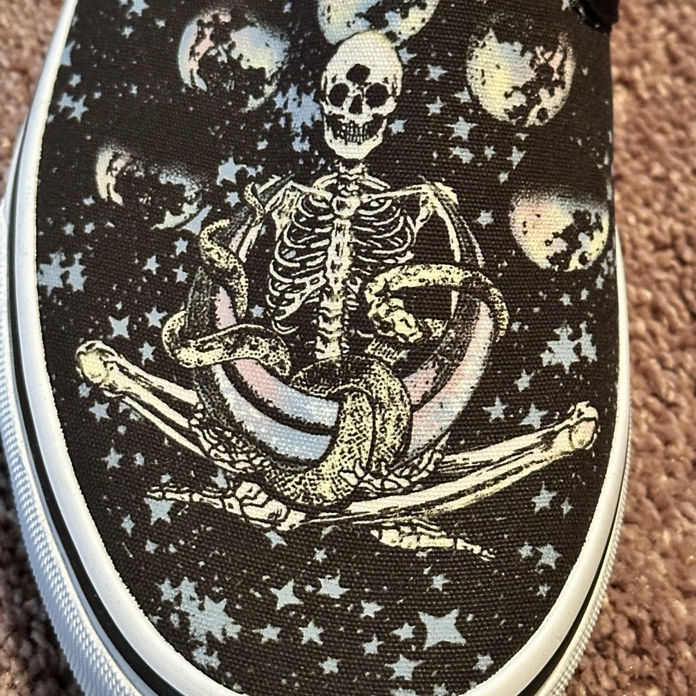 NWT Vans Celestial Skeleton Moon Phases  Superstitions Slip-On Sneakers
